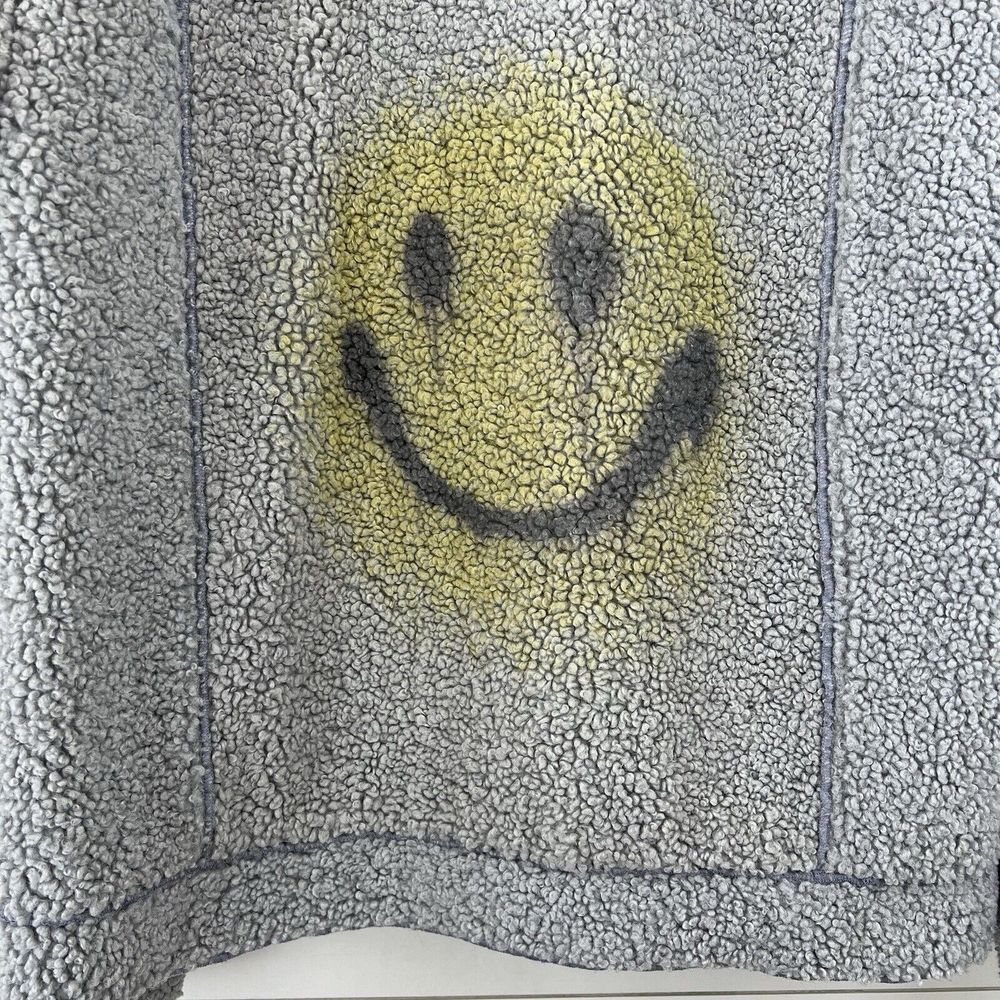 Smiley Sherpa Jacket Cashmere Rabbit Hair Men's Small (fits loose) - Picture 12 of 16